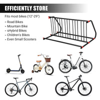 Portabici da pavimento Garvee per 10 biciclette, deposito bici in acciaio per adulti e bambini, per interni ed esterni, 152-310 cm, verniciato a polvere