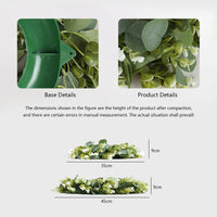 Garvee Corona Di Foglie Di Eucalipto Artificiale 35 Cm Verde Resistente Facile Da Pulire Per Porta D'ingresso Parete Veranda