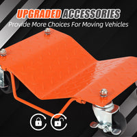 Garvee Auto Dolly Set 4 Pezzi per Festa del Papà | Capacità 6000 libbre, Acciaio al Carbonio con Blocco Sicurezza, Ruote Girevoli 3", Nero per Officina Garage