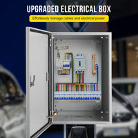 Scatola elettrica per esterni Garvee 24x16x12 in acciaio IP66, piastra di montaggio con serratura impermeabile per uso industriale e domestico