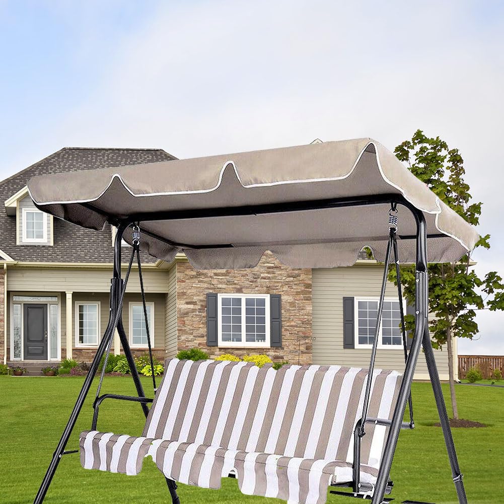 Copertura di ricambio Garvee per sedia a dondolo da giardino a 3 posti, 64x44 pollici, impermeabile, resistente agli strappi, copertura per amaca da giardino, resistente alle intemperie, protezione per mobili da esterno