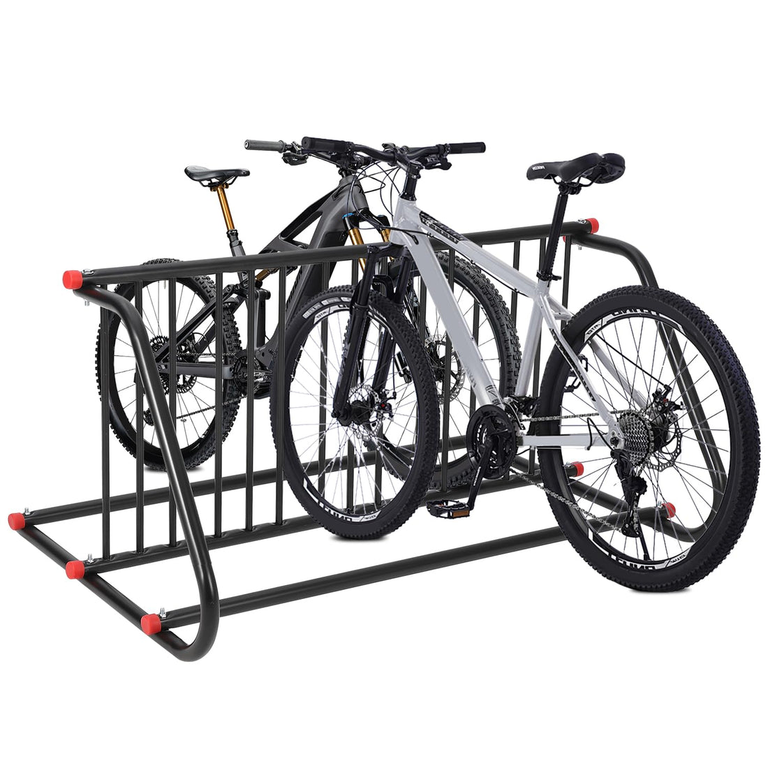 Portabici da pavimento Garvee per 10 biciclette, deposito bici in acciaio per adulti e bambini, per interni ed esterni, 152-310 cm, verniciato a polvere