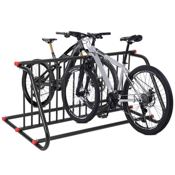 Portabici da pavimento Garvee per 10 biciclette, deposito bici in acciaio per adulti e bambini, per interni ed esterni, 152-310 cm, verniciato a polvere