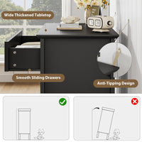 Cassettiera Garvee nera scanalata a 3 cassetti, design moderno scanalato P2 MDF per camera da letto e corridoio, bianca, 31.5"L x 29.5"A