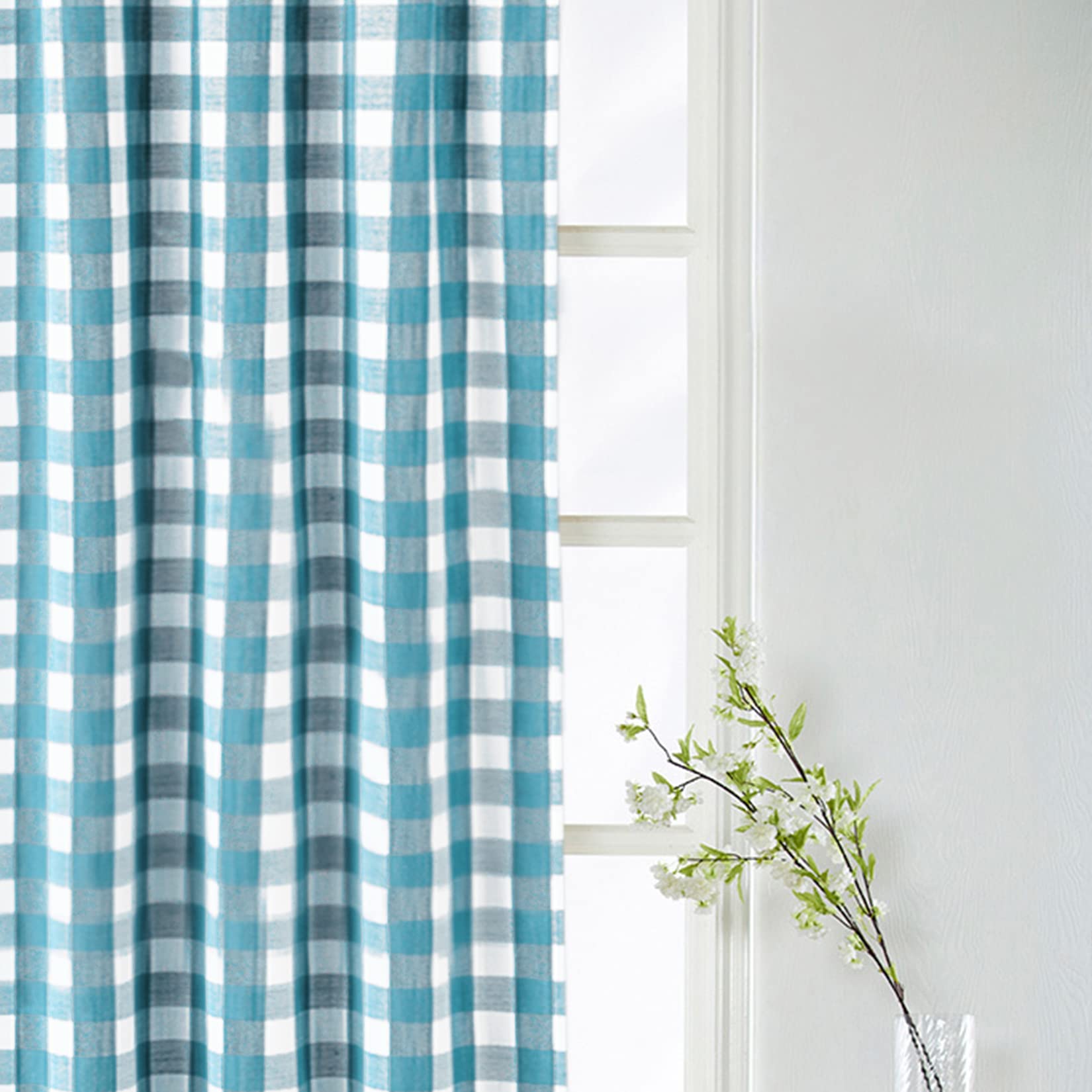 Garvee Valance Buffalo Check Tende per Cucina Mezza Finestra 56" Lunghe Poliestere Filtrante Luce