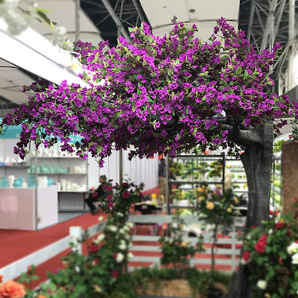 Garvee Fiori Artificiali Sospesi Piante Viola 65,5 cm per Recinzione da Muro Patio Ufficio Giardino Decorazione per Feste di Nozze