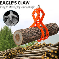 Pinza per tronchi Garvee da 32" con pinza a 4 bitigli, capacità di 2800 libbre, in acciaio verniciato a polvere, per trattori, camion, ATV, trasporto legname, arancione