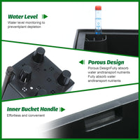 Garvee Set di 2 fioriere alte 57.15 cm con irrigazione automatica e monitor del livello dell'acqua per balcone e terrazza, pois bianchi e neri, plastica resistente alle intemperie