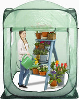 Garvee Tenda Serra Pop-Up 121x121x160cm Protezione Invernale Doppio Strato PE Resistente per Giardino e Interni Verde