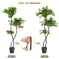 GARVEE Albero di ulivo nero artificiale 150 cm – Resistente ai raggi UV, non richiede manutenzione ed elegante per soggiorno, ufficio e decorazioni esterne