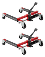 Garvee Set di 3 Carrelli Idraulici per Ruote Auto, Acciaio Robusto, Ruote Scorrevoli 4", Riparazioni e Spostamenti