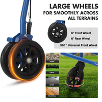 Garvee Rollator pieghevole e leggero per anziani - Con ruote in ferro e telaio triangolare in alluminio per la massima stabilità fino a 150 kg