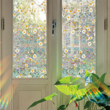 Pellicola protettiva per finestre Garvee con effetto arcobaleno, protezione UV, riutilizzabile, 43x200 cm, per spazi abitativi e lavorativi, multicolore