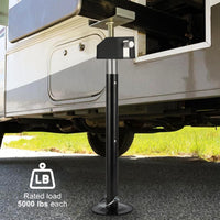 Garvee, set di 2 supporti estraibili per camper, regolabili in acciaio 53,51-86,99 cm, portata 2268 kg ciascuno, resistenti alla ruggine, compatti per roulotte
