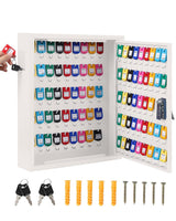 Garvee Organizzatore Chiavi 100 Posti, Armadietto Acciaio con 88 Ganci Colorati, Sicuro Montaggio a Parete per Ufficio e Hotel