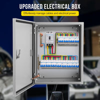 Scatola elettrica per esterni Garvee 20x16x10, custodia in acciaio NEMA 4X IP66, impermeabile e antipolvere, serratura e piastra di montaggio per uso industriale e domestico