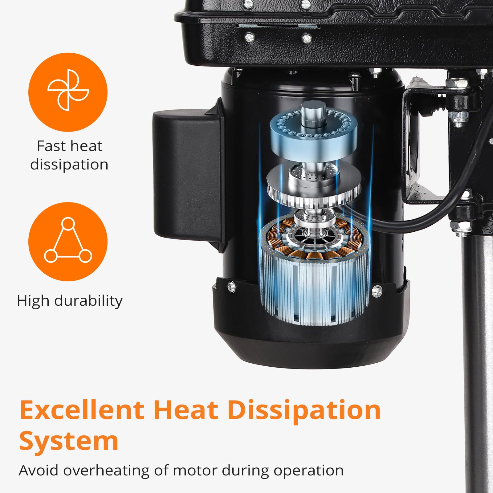 Trapano a Colonna GARVEE 2,5 Amp 3100 Giri/min per Festa del Papà - Laser, Tavolo Inclinabile 45°, Arresto Profondità, per Legno e Metallo