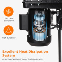 Trapano a Colonna GARVEE 2,5 Amp 3100 Giri/min per Festa del Papà - Laser, Tavolo Inclinabile 45°, Arresto Profondità, per Legno e Metallo