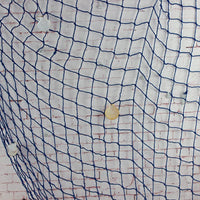 Garvee Filet De Pêche Méditerranéenne En Corde De Chanvre - Décoration Murale Bleue Avec Coquillages - 1x2 M - Ambiance Marine