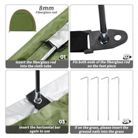 Tenda per riporre 2-3 biciclette Garvee, realizzata in tessuto Oxford 210D, impermeabile e antipolvere, con porte, protezione esterna per moto e attrezzature da giardino, grigio