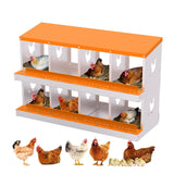 Nidificatori Garvee per Polli con Sistema Egg Rollaway, Acciaio Zincato, Facile da Pulire, per Fattorie e Cortili, 6/8/10 Posti, Spaziosi e Privati - Arancione