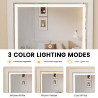 Garvee Vanity 3 in 1 SP-VC-3 Bianco - Multifunzionale, Compatto - Perfetto per Bagno o Camera da Letto