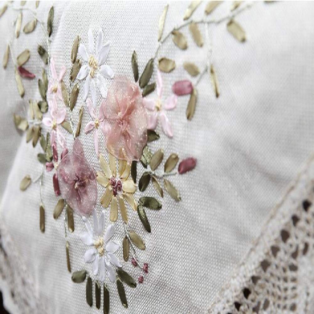 Garvee Kit fai da te per ricamo Tovaglia 90x90 cm in cotone quadrato senza telaio da ricamo per la decorazione della casa