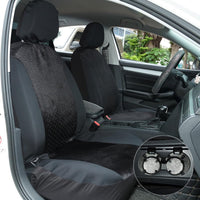 Set di coprisedili per auto Garvee, 15 pezzi, set completo scintillante, coprisedili traspiranti per auto, sedili anteriori, sedili posteriori, nero