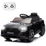 Garvee Veicolo Elettrico Bambini 12V Audi Con Telecomando 2.4GHz, Musica, LED, Ruote Stabili Per Bambini 3-6 Anni - Negro