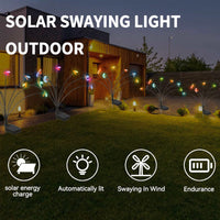 Luci solari da giardino Garvee con 8 LED, lucciole solari, IP65 impermeabili, bianco caldo, luci solari per patio, prato, decorazione di sentieri
