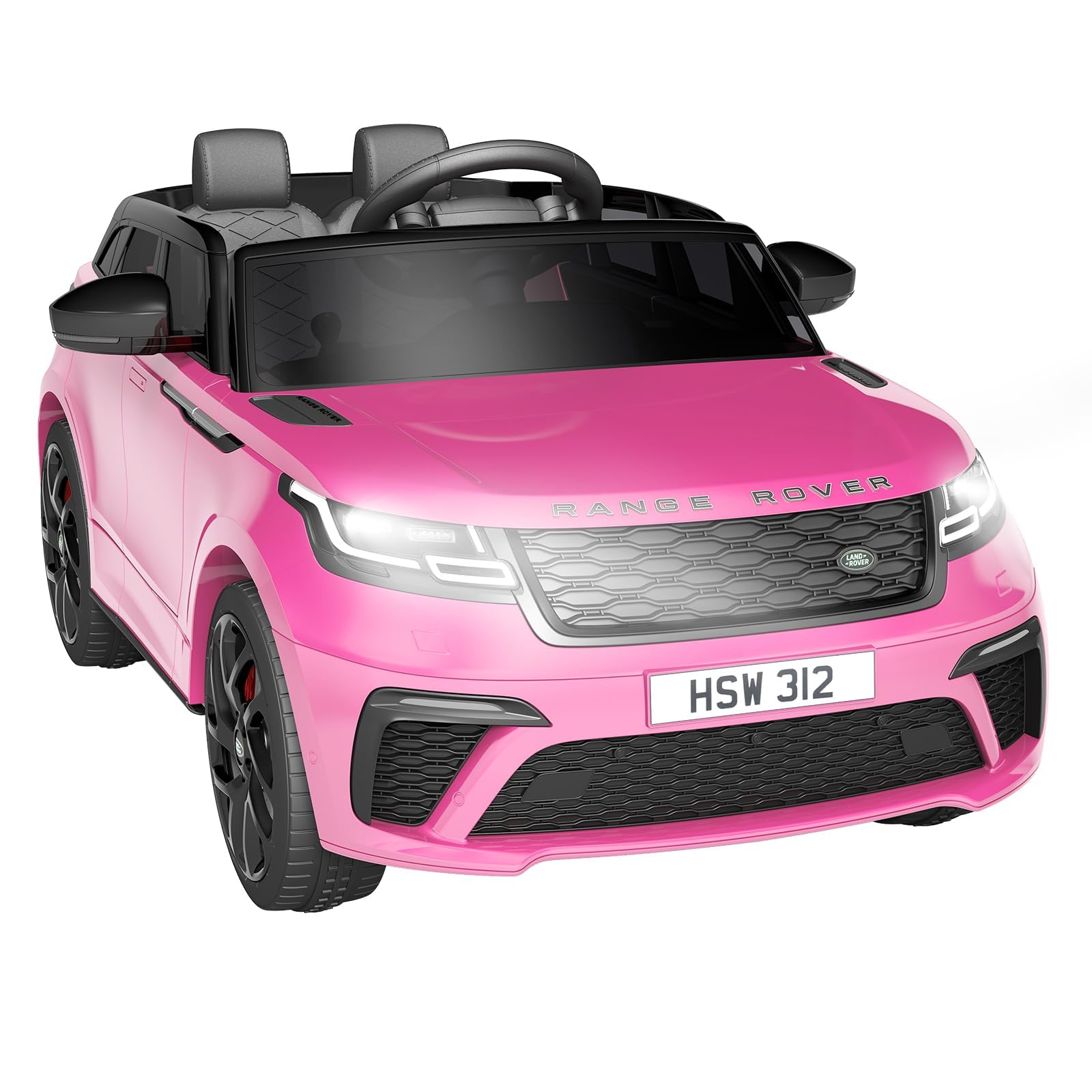 Garvee Kids Electric Car Land Rover 12V – Con telecomando, musica, illuminazione a LED rosa, per bambini e bambine dai 3 anni in su, da usare in giardino, al parco o in cortile.
