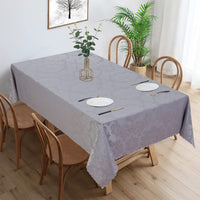 Tovaglia lavabile in jacquard GARVEE con effetto loto, idrorepellente, 140x178 cm, grigio, per cucina e giardino