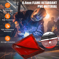 Schermo di saldatura in vinile Garvee 8x6 piedi con telaio, PVC ignifugo, trasparente, per officine, mobile, ruote bloccabili