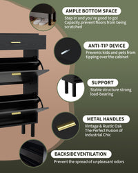 Scarpiera stretta Garvee con 3 cassetti, ripiani regolabili, in legno MDF, antiribaltamento per corridoio e ingresso, design moderno, colori naturali