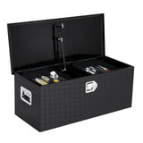 Garvee Cassettiera in Alluminio per Camion Pickup Full-Size con Serratura di Sicurezza, 88x33x16,5 cm Argento - Perfetta per la Festa del Papà - Nero