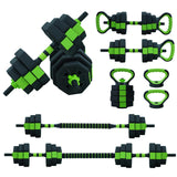 Set Manubri Regolabili 4 in 1 Garvee per Festa del Papà: Kettlebell, Bilanciere, Maniglia Flessioni, 20-40 kg Antiscivolo per Addominali e Allenamenti Casa