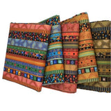 Garvee 5 pezzi di tessuti di cotone Fat Quarters con stampa etnica per patchwork e progetti di cucito fai da te, 10x8 pollici, multicolore - Come mostrato