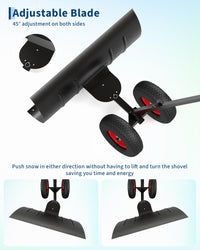 Pala da neve Garvee 74x42cm – regolabile in altezza in 5 posizioni, in metallo, per giardino, vialetti e vialetti d’accesso in inverno.