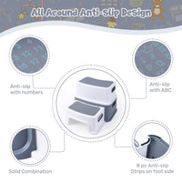 Sgabello per bambini Garvee, 2 gradini, antiscivolo, sicuro, senza BPA, leggero, portatile, per bagno, cucina, allenamento, 115 kg