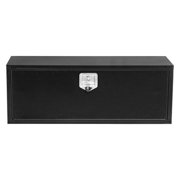 Cassetta portautensili per cassone di camion in acciaio nero Garvee, calibro 12, coperchio pneumatico in acciaio resistente alle intemperie, 36x18x18 pollici, per camion e camper