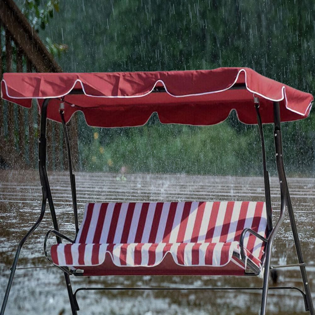 Garvee Patio Rocking Chair Canopy Replacement 3-Posts Waterproof Antivento Antistrappo For Garden Hammocks Outdoor Veranda Weatherproof