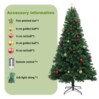 Albero di Natale Garvee 180 cm Effetto Neve con Telecomando - Artificiale PVC Decorazioni Soggiorno