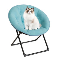 Poltrona Garvee Saucer Chair con struttura dorata, oversize, pieghevole, verde, per camera da letto e soggiorno, comoda, stabile