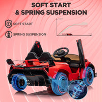 GARVEE Auto elettrica per bambini 12V Lamborghini Venono con licenza e telecomando, porta a forbice, rossa