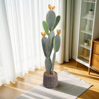 Cactus artificiale Garvee da 42" in materiale EVA, facile da pulire, durevole, vaso in PP stabile per uso interno ed esterno, realistico, nero