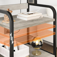 Supporto per stampante Garvee con funzione di ricarica, struttura in metallo, altezza regolabile, ufficio e casa, 20,46"x15,76"x31,46", nero