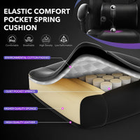 Sedia da ufficio Garvee grande e alta, sedia da gioco ergonomica con poggiapiedi per ufficio e casa, in similpelle, braccioli regolabili, girevole a 360°, altezza regolabile, nera