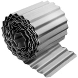 Garvee Bordo Da Giardino Ondulato 20x610 cm Acciaio Zincato, Flessibile, Resistente, Moderno, Metallo, Uso Esterno - 8" X20Ft Silver