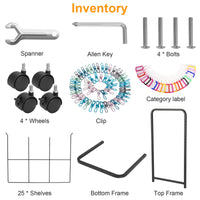 Asciugatrice per opere d'arte Garvee da 25 cubi in metallo con ruote per studi d'arte e aule, 30,5 cm di profondità x 43,2 cm di larghezza x 99,1 cm di altezza, mobile in acciaio