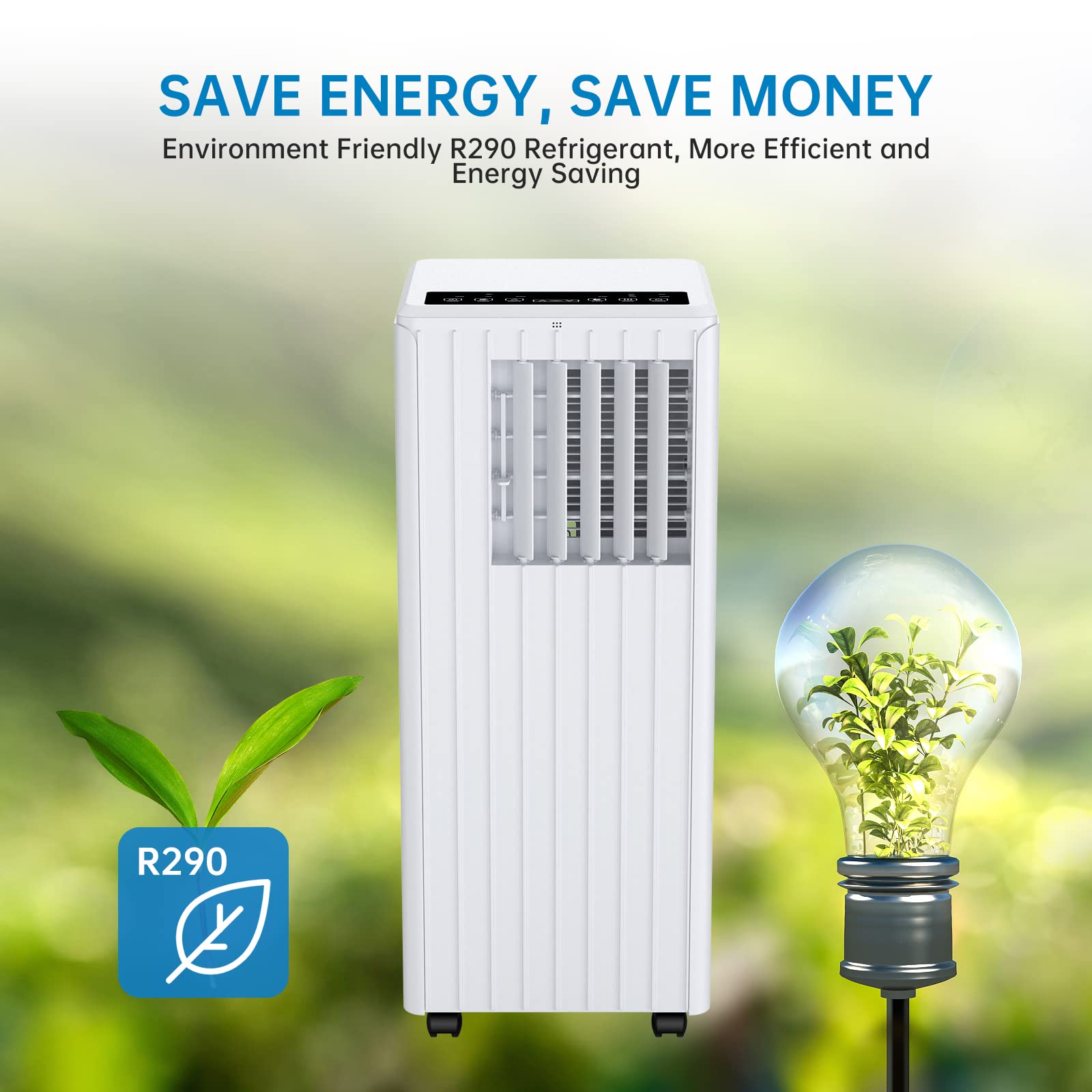 Condizionatore d'aria GARVEE 9000 BTU - Raffreddamento efficiente e funzionamento silenzioso - Materiale robusto - Risparmio energetico e compatto - Per casa e ufficio
